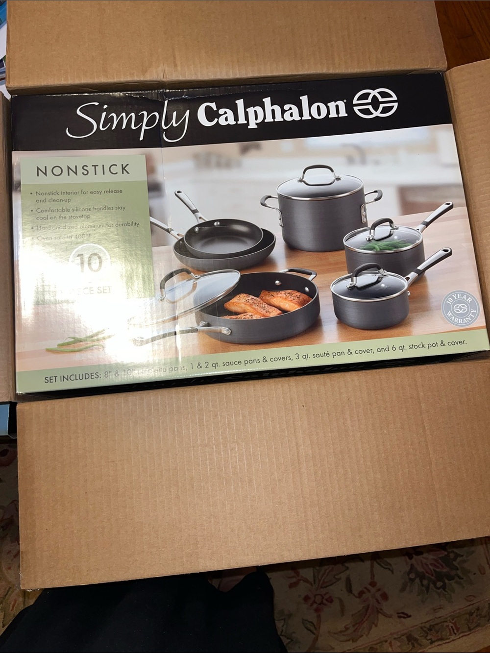 10 piece Calphalon Nonstick Cookware Set